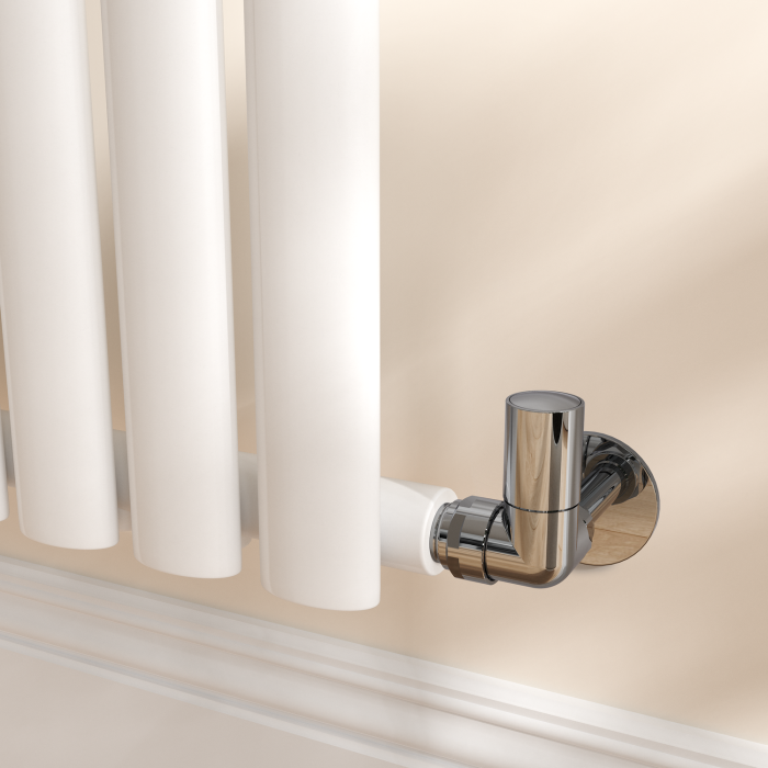 Refurbished Elego Chrome Modern Manual Corner Radiator Valves With Lockshield