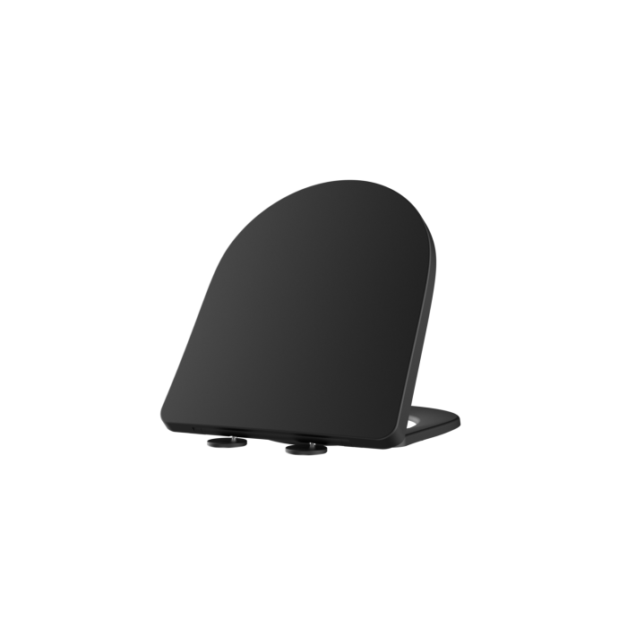 Matt Black Round Soft Close Toilet Seat with Quick Release - Legend