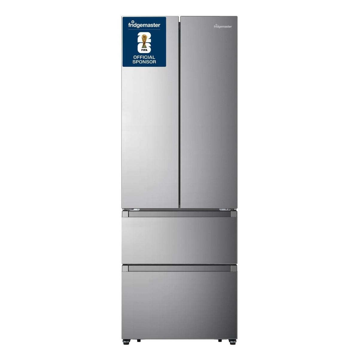 Refurbished Fridgemaster 485 Litre French Style American Fridge Freezer - Silver