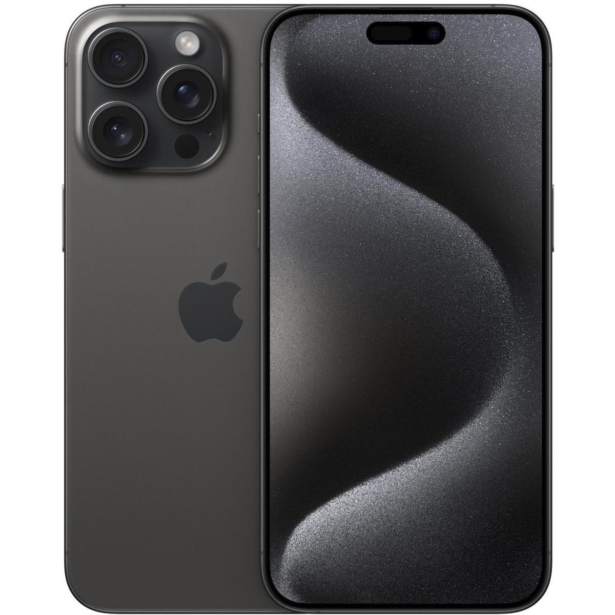 Refurbished Apple iphone 15 Pro Max Black Titanium 6.7" 256GB 5G Unlocked & SIM Free Smartphone