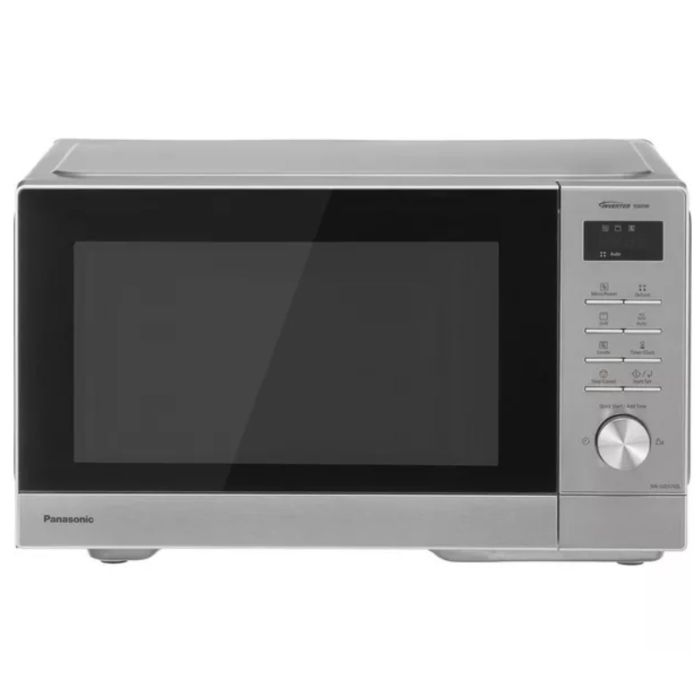 Panasonic NN-SD37QSBPQ 29L Solo Microwave Oven Stainless Steel – 1000W Inverter Technology Large Capacity Digital Microwave with Auto Cook Programmes