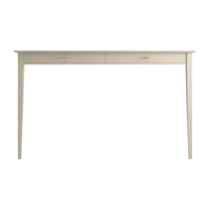 Large & Narrow Taupe Radiator Cover with Brass Handles - 150cm - Noa