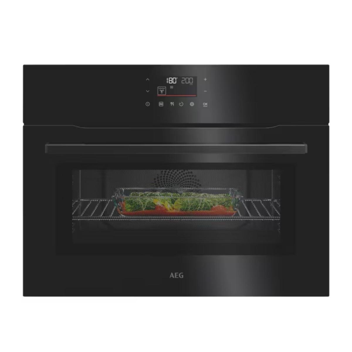AEG 6000 Series CombiQuick Built-In Combination Microwave Oven - Black