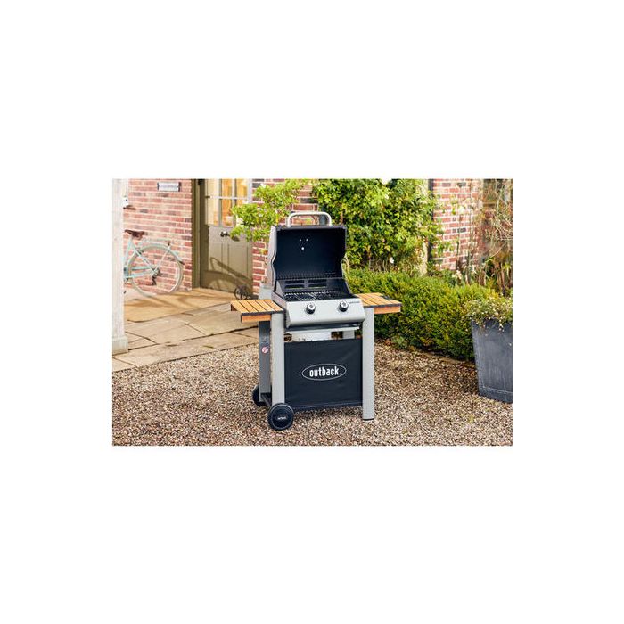 Outback Spectrum 2 Burner Gas BBQ - Black 