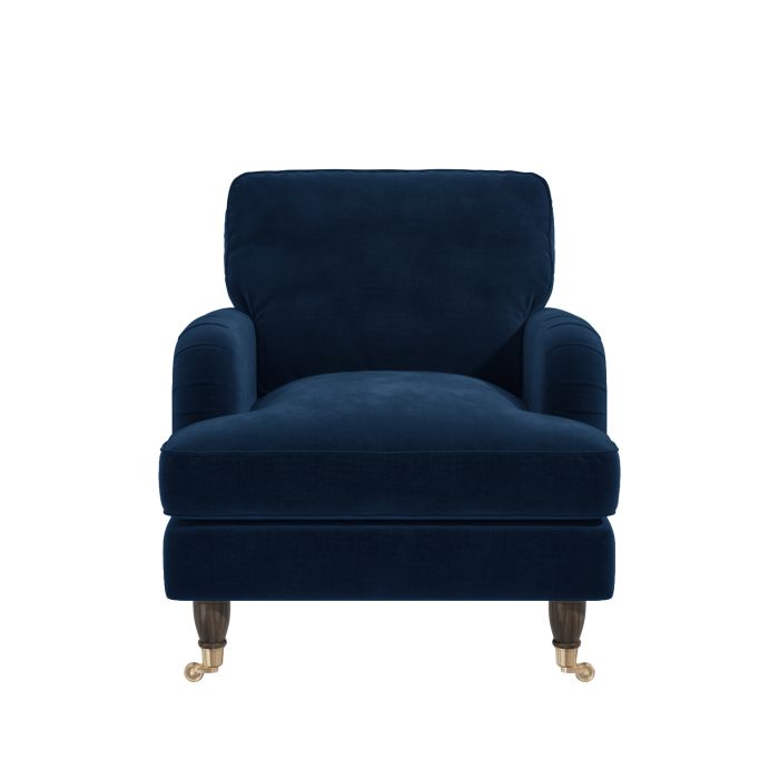 ALMOST PERFECT - Payton Dark Navy Velvet Armchair