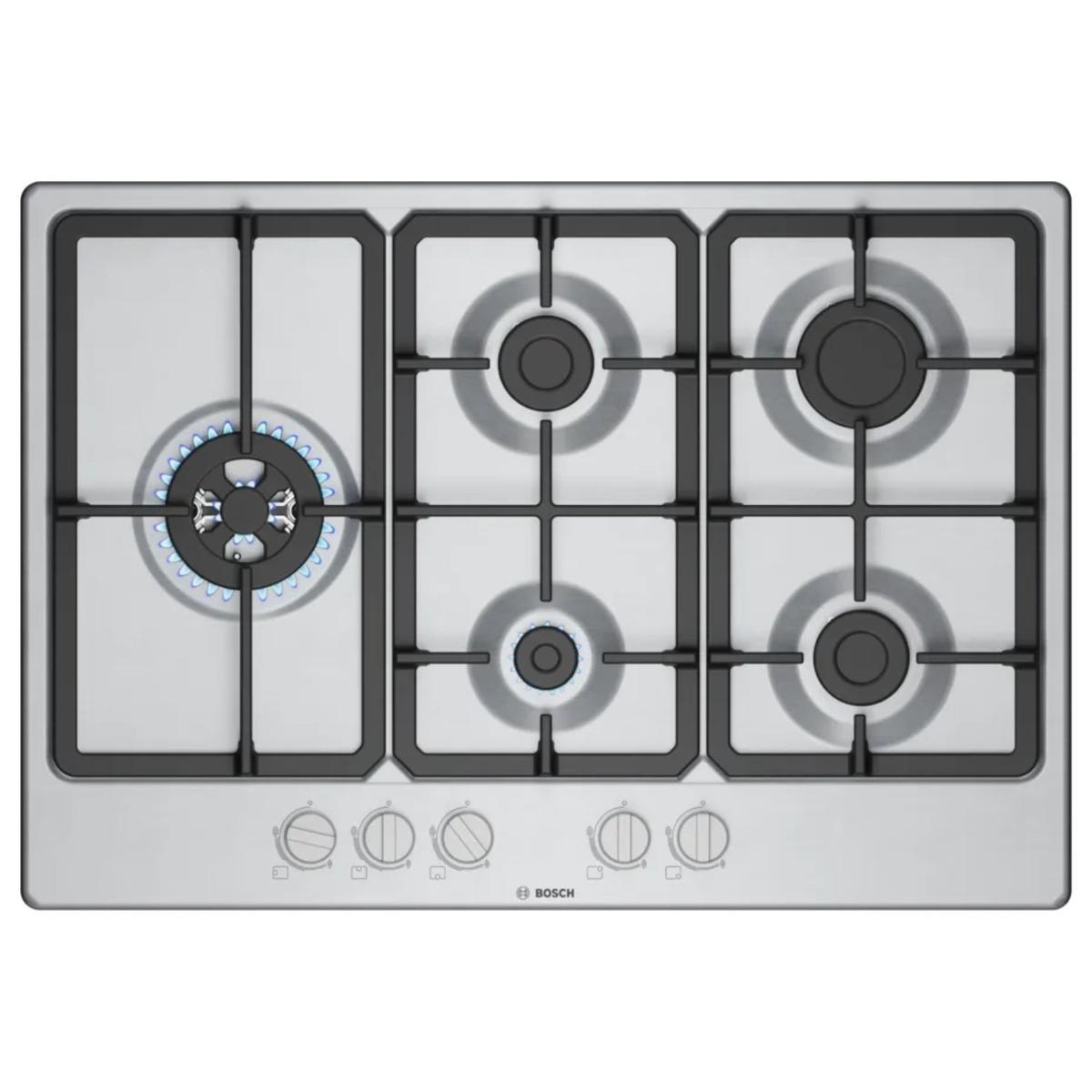 GRADE A2 - Bosch Series 4 75cm 5 Burner Gas Hob - Stainless Steel