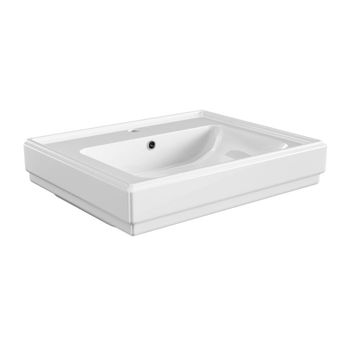 White Wall Hung Basin with 1 Tap Hole 583mm - Park Royal