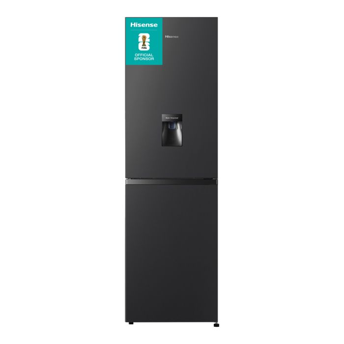 GRADE A2 - Hisense 256 Litre 50/50 Freestading Fridge Freezer - Black 