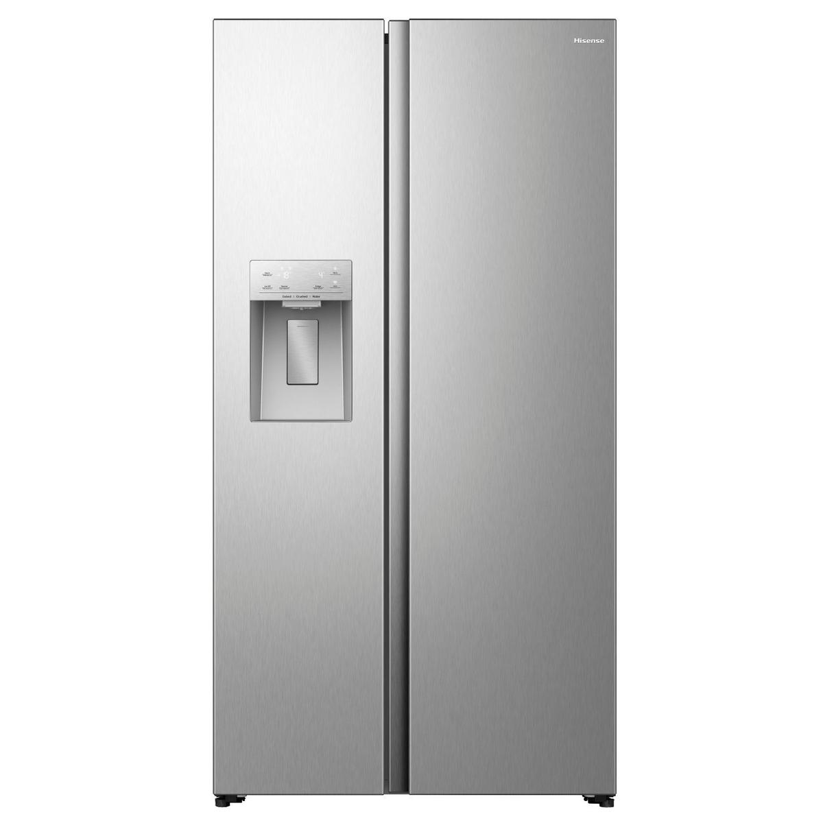 Hisense PureFlat 528 Litre Side-By-Side American Fridge Freezer - Silver