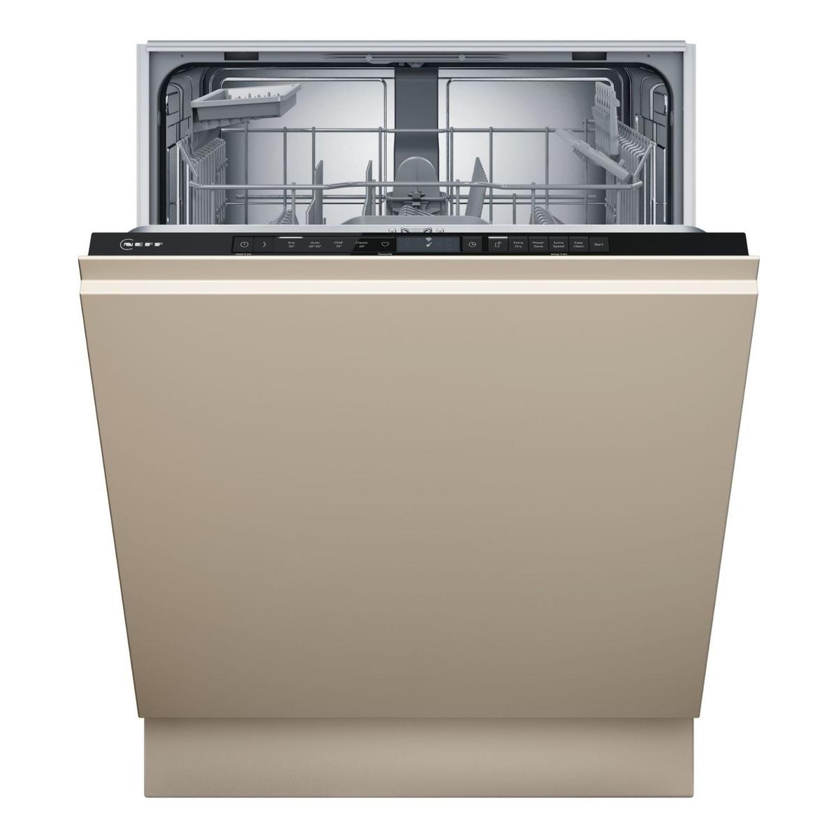 Neff N30 Integrated Dishwasher - Smart Wi-Fi C-rated Black Control Panel