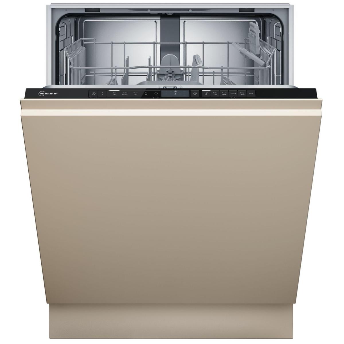 Neff N 30 Integrated Dishwasher - Smart Wi Fi Silver control panel