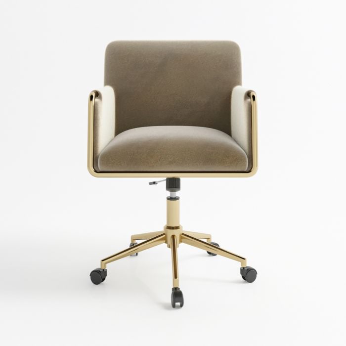 ALMOST PERFECT - Sonny Mink Velvet Office Chair