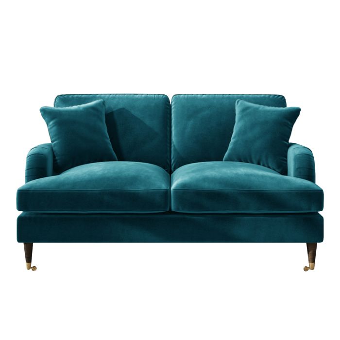 Teal Velvet 2 Seater Sofa - Payton