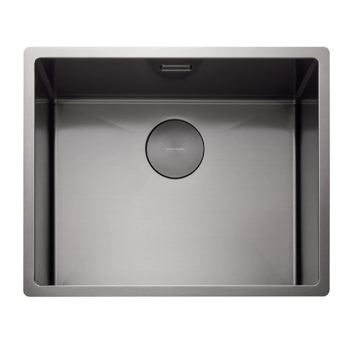 Box Opened Rangemaster Spectra Single Bowl Graphite Stainless Steel Kitchen Sink