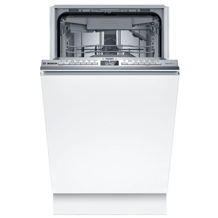 Bosch Series 4 Integrated Slimline Dishwasher - Smart B-rated Silver control panel