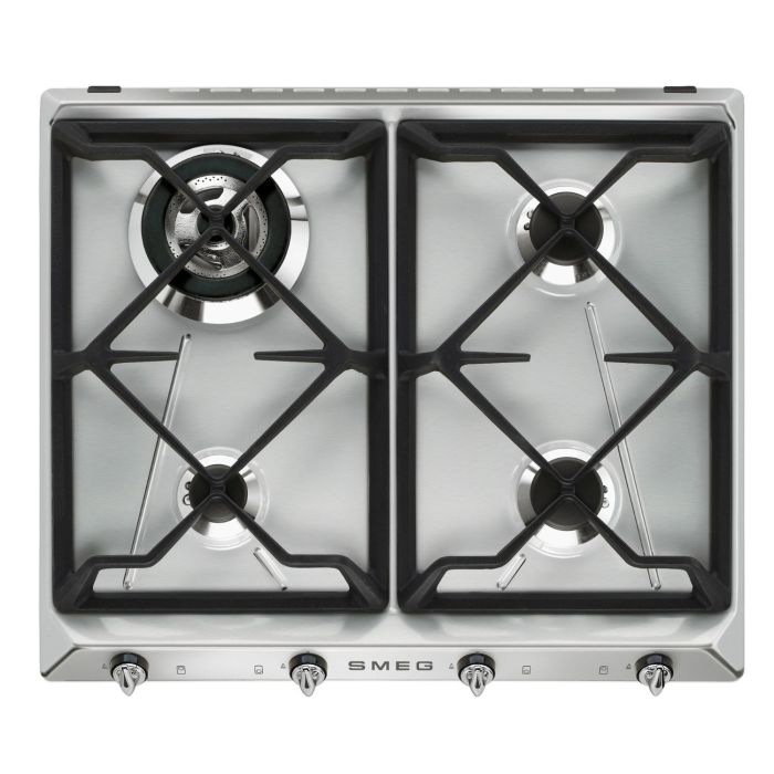 Smeg Victoria 60cm 4 Burner Gas Hob - Stainless Steel