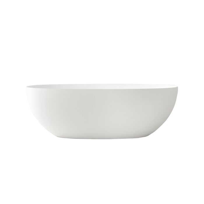 Freestanding Double Ended Stone Resin Solid Surface Bath 1700 x 750mm - Opal