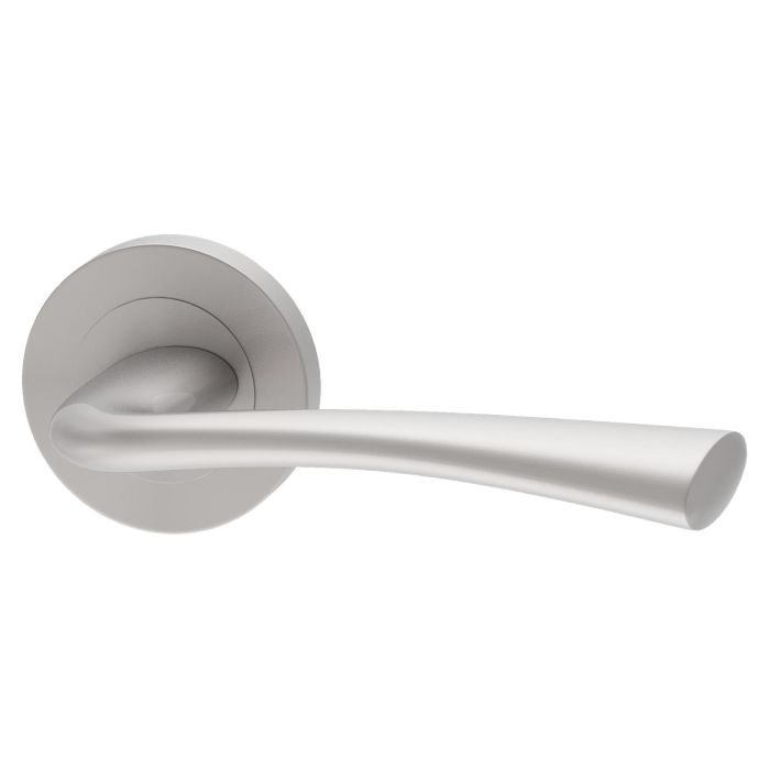 Internal Pearl Nickel Bathroom Lever Door Handle with Lock, Latch and Hinges Pack - 75mm Latch - Struma - XL Joinery