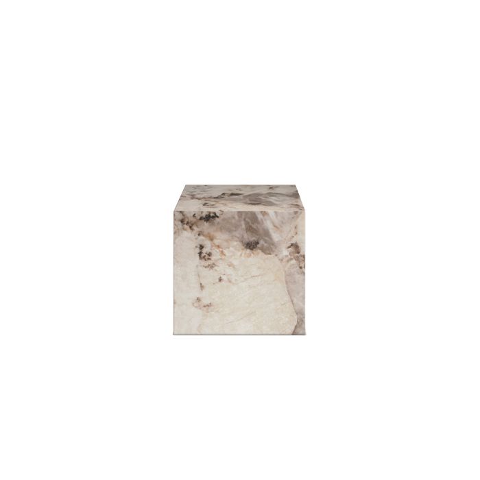 ONLY OPENED - Square Beige Marble Side Table - Sur