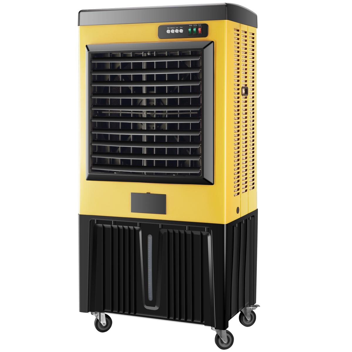 electriQ Super Storm 100L Heavy-Duty Industrial Air Cooler - Yellow & Black