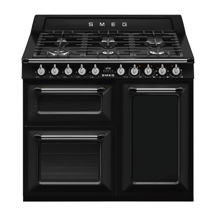 Smeg Victoria 100cm Dual Fuel Range Cooker - Black