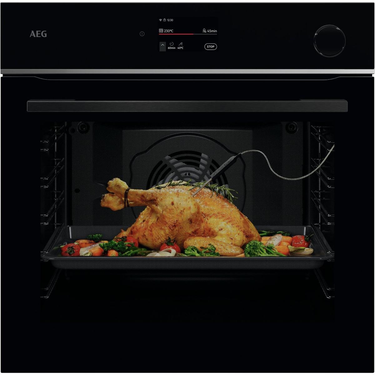 AEG 7000 Series TR7PB731SB SteamCrisp Electric Single Oven - Black 