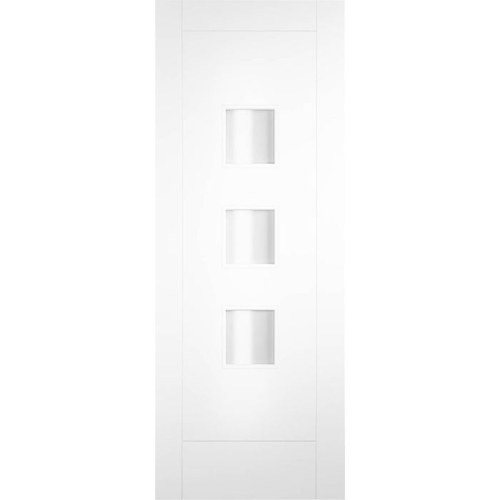 External Tri-coya Door with Frosted Glass - Unfinished - 1981 x 838 x 44mm - Turin Essential - XL Joinery