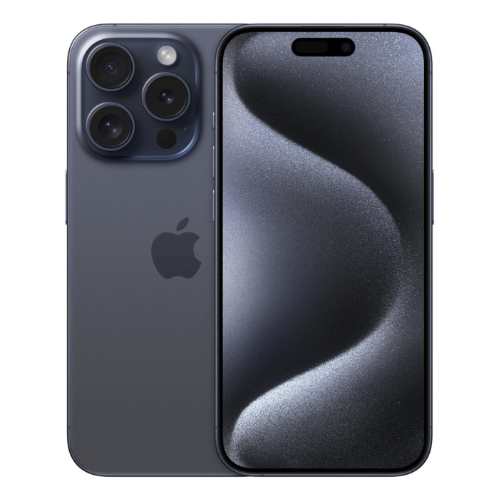 Refurbished Apple iPhone 15 Pro Blue Titanium 6.1" 128GB 5G Unlocked & SIM Free Smartphone