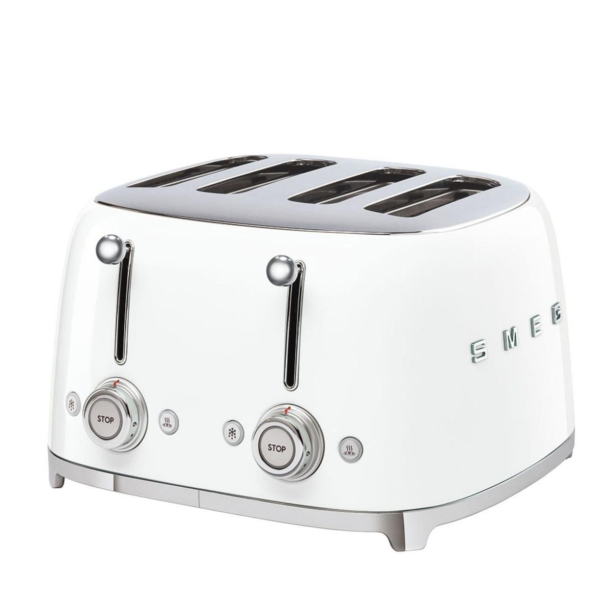 Refurbished Smeg 50’s Retro Style TSF03WHUK 4-Slice Toaster - White