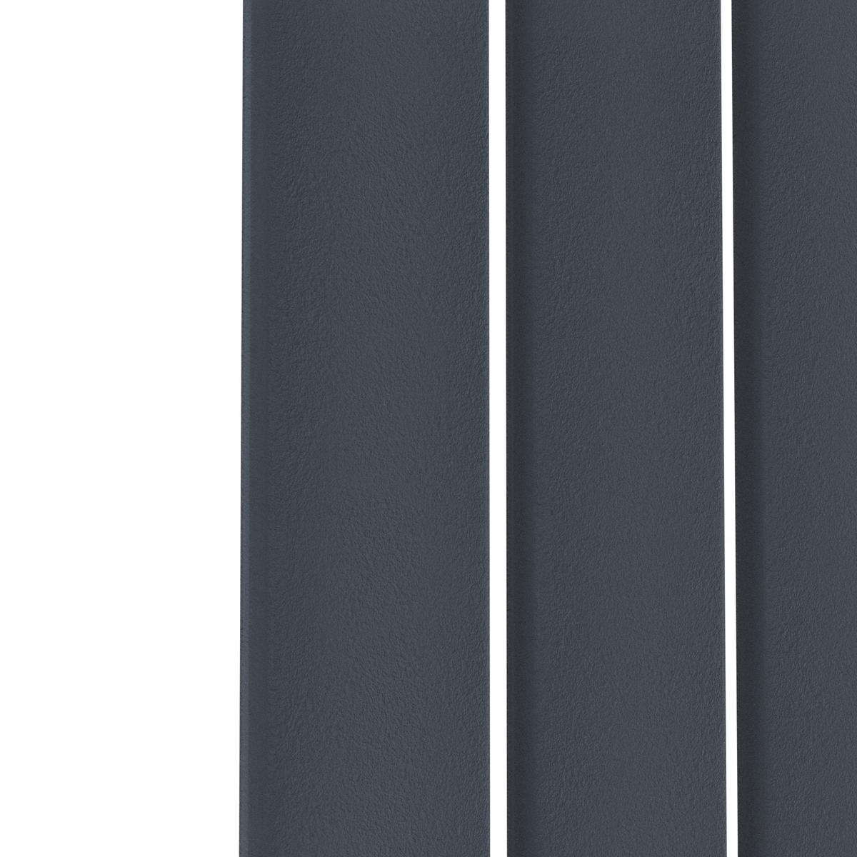 GRADE A3 - Riace Anthracite Vertical Flat Designer Radiator 1600x544mm Single Panel 3256 BTU