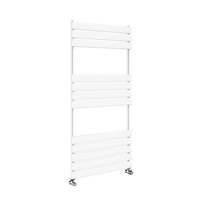 GRADE A3 - Riace White Vertical Flat Towel Radiator 1200x600mm Single Panel 2034 BTU