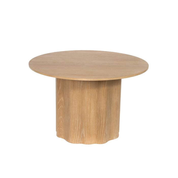 ALMOST PERFECT - Limewash Oak Wave Round Dining Table - Wave