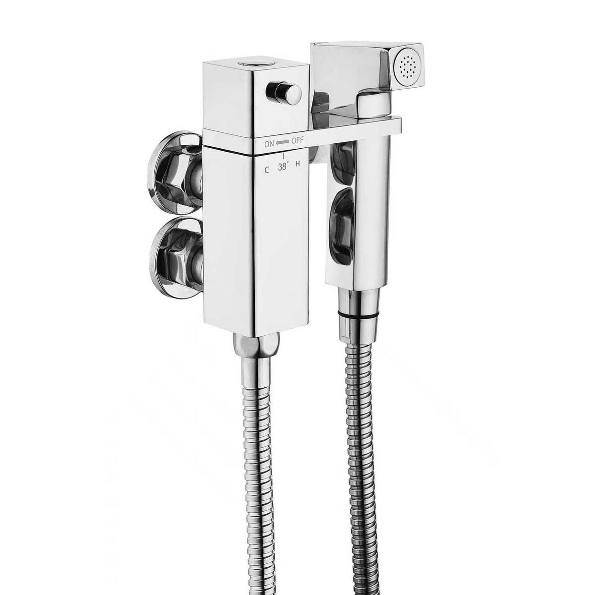 ONLY OPENED - Chrome Thermostatic Douche Shower / Bidet Shower Spray Kit - Zana