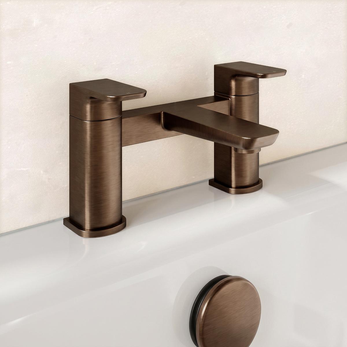 Brushed Bronze Bath Mixer Tap - Zana