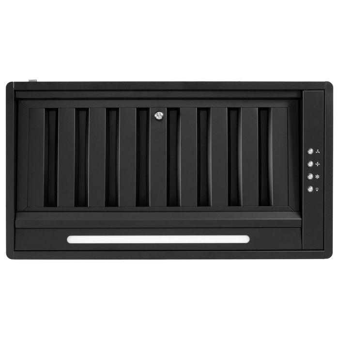 Refurbished electriQ 52cm Canopy Cooker Hood with Baffle Filters - Black