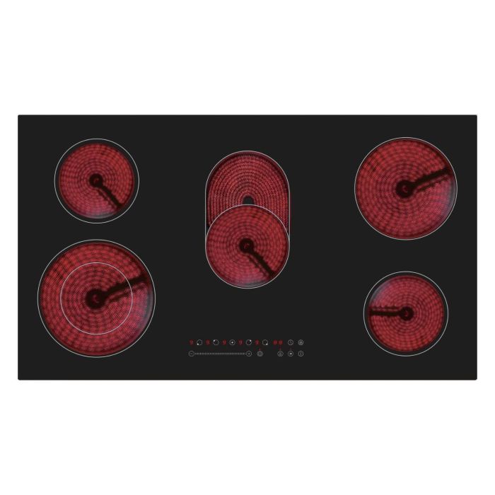 electriQ 90cm 5 Zone Ceramic Hob with Extended Zone