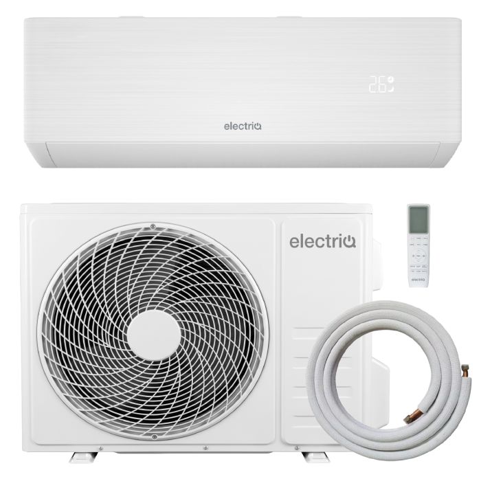 electriQ iQool 12000 BTU Smart A+++ Wall Mounted Split Air Conditioner with Heat Pump - 5m Pipe Kit Included
