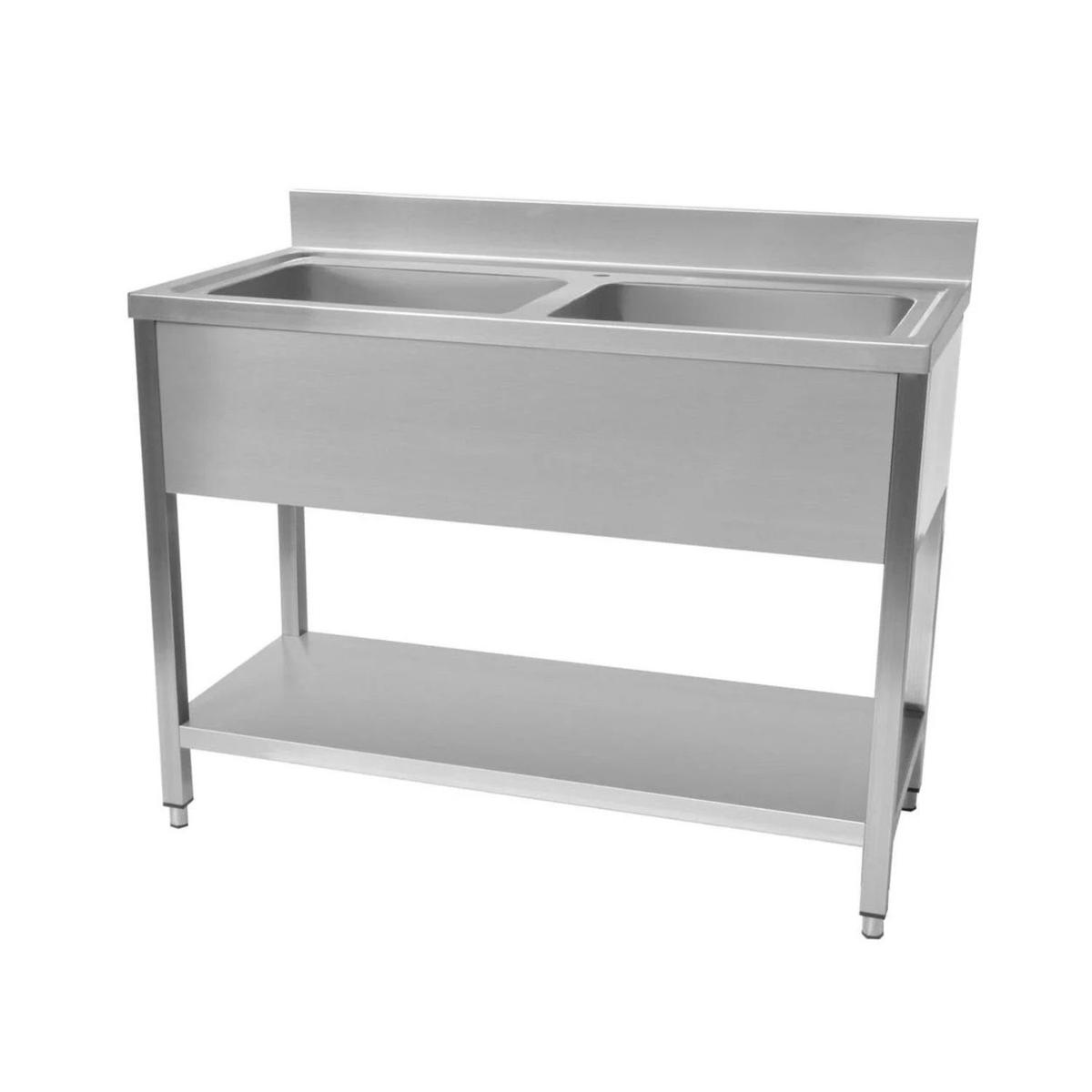 Hamoki Heavy Duty Double Bowl Stainless Steel Sink - 1000mm Wide 700mm Deep image 1