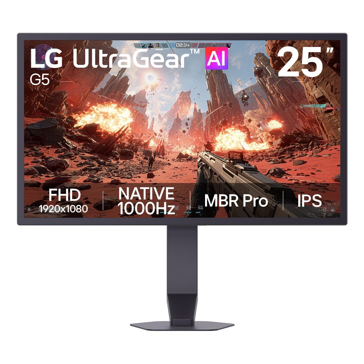 LG UltraGear G5 25G590B 25" IPS Full HD 1000Hz Gaming Monitor image 1