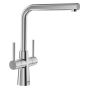 Blanco Lax Dual Lever Kitchen Mixer Tap - Steel image 1