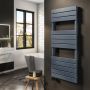 Refurbished - Anthracite Flat Panel Smart Electric Towel Radiator with Wi-Fi Thermostat - 1000W - H1200xW500mm - Bathroom Safe