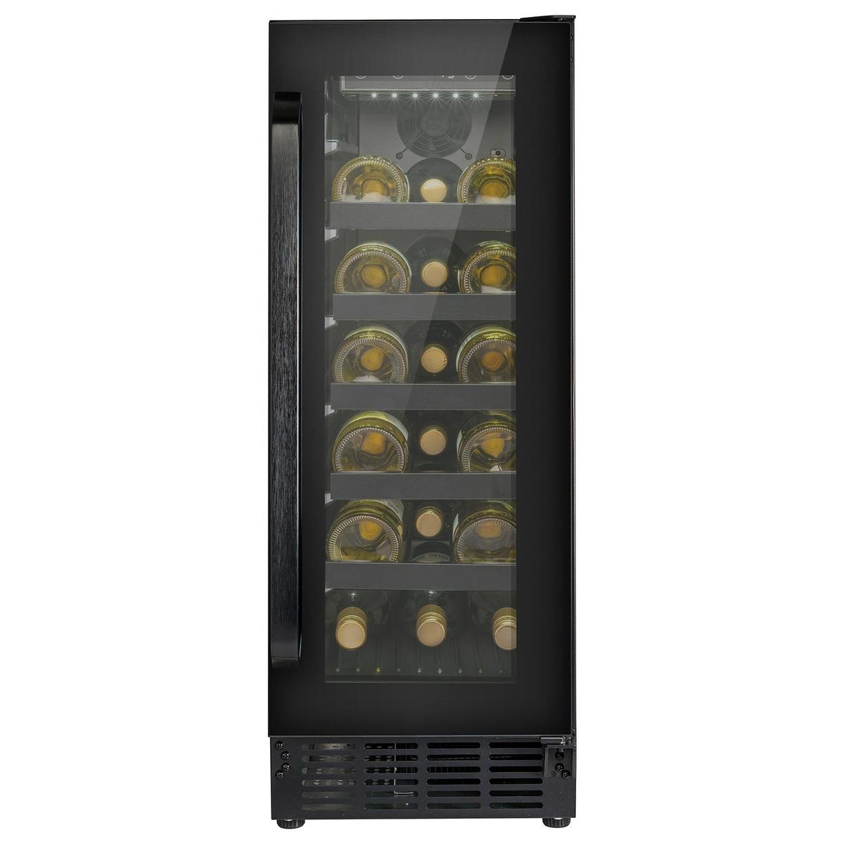 GRADE A2 - electriQ 18 Bottle Capacity 30cm Freestanding Under Counter Wine Cooler - Black