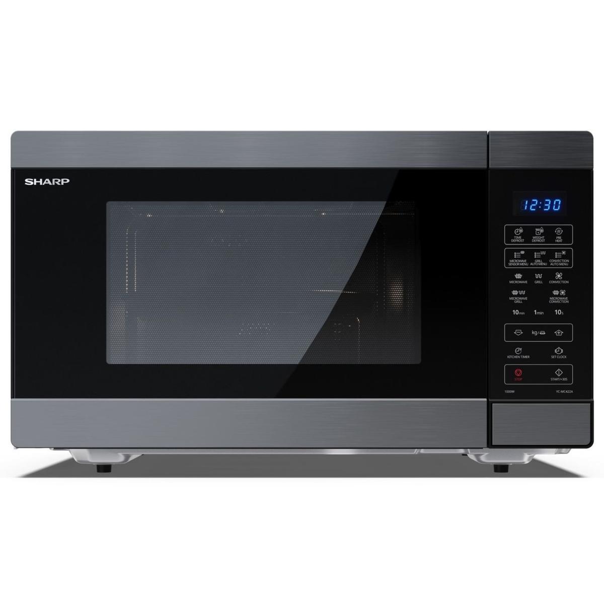 GRADE A3 - Sharp 42L Freestanding Combination Microwave Oven & Grill - Black Steel