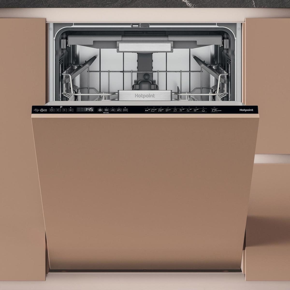 GRADE A2 - Hotpoint Maxi Space Integrated Dishwasher - C-Rated Black control panel