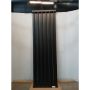 Refurbished - Eco Vivante Midnight Black Vertical Wave Designer Aluminium Radiator 1800x565mm Single Panel 4508 BTU image 1