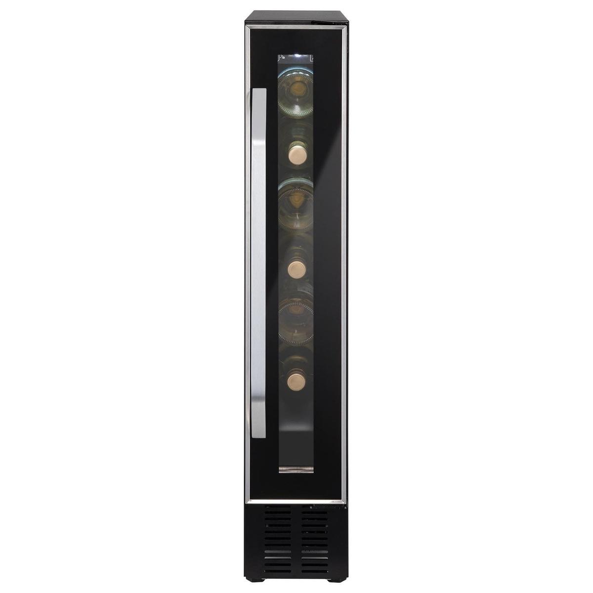 Refurbished electriQ 7 Bottle Freestanding Under Counter Wine Cooler - Stainless Steel image 1