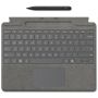 Box Opened Microsoft Surface Pro X/8/9 Signature Keyboard with Copilot Button and Surface Slim 2 Pen - Platinum