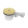 90mm Brushed Brass Shower Tray Waste image 1