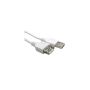 OEM 1 Meter USB-A 2.0 Male To A-Female White Cable image 1