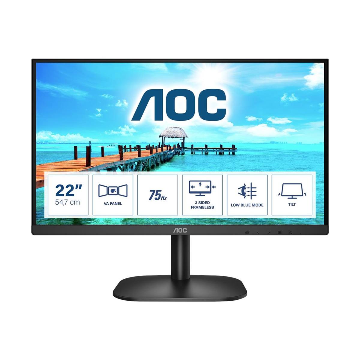Refurbished AOC 22B2H 21.5" VA Full HD LED Monitor